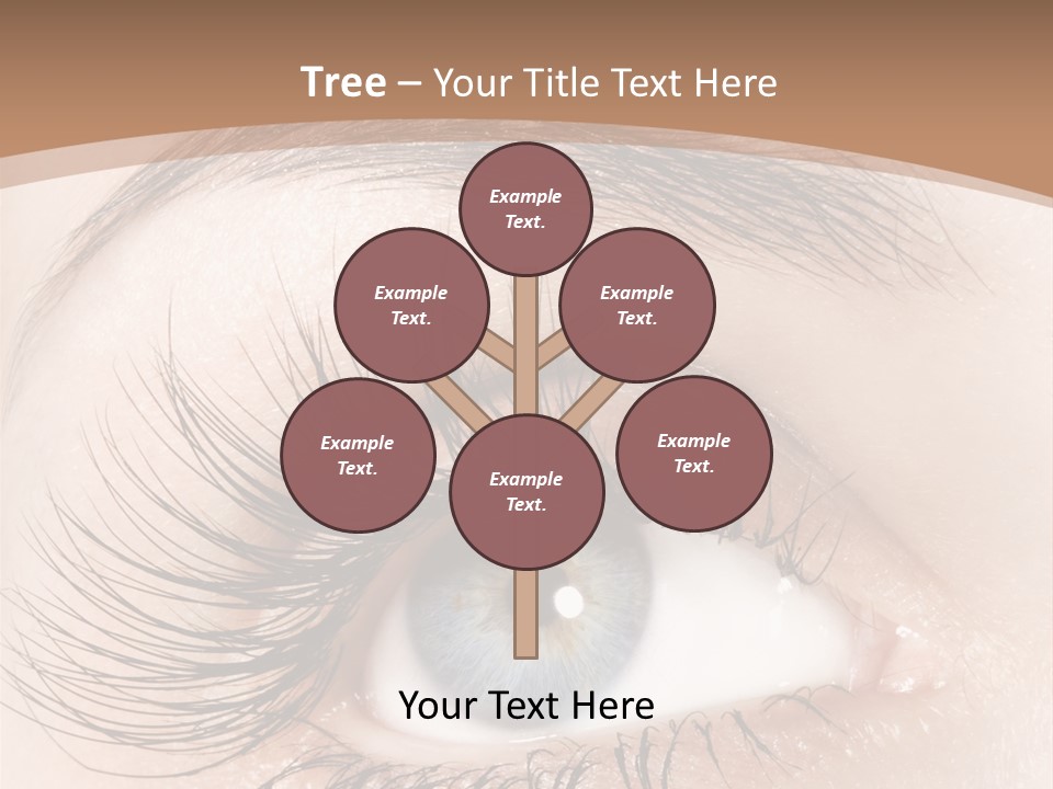 A Woman's Blue Eye With Long Lashes PowerPoint Template