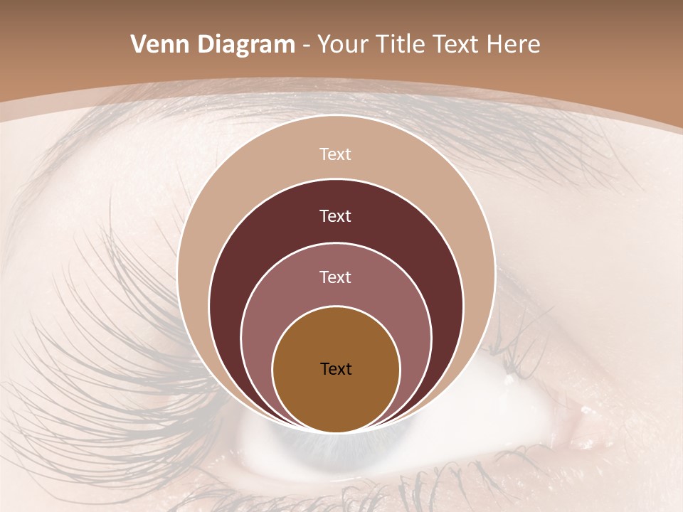 A Woman's Blue Eye With Long Lashes PowerPoint Template