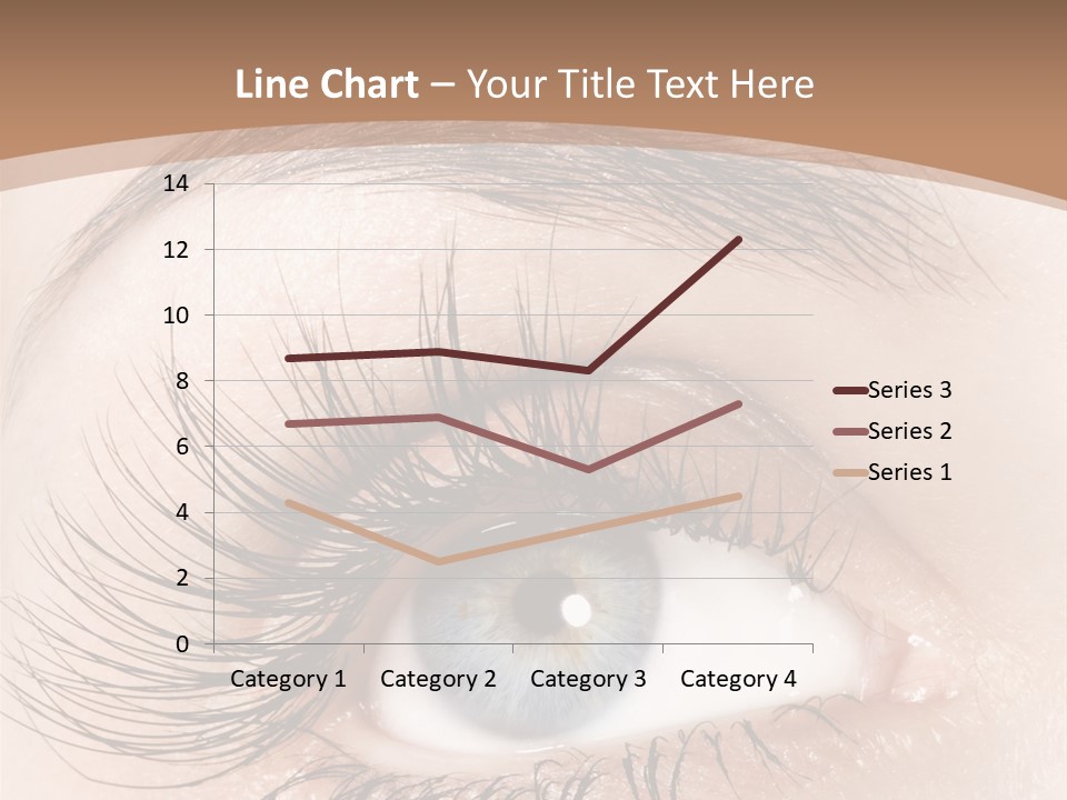 A Woman's Blue Eye With Long Lashes PowerPoint Template
