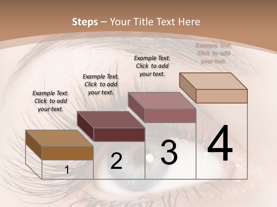 A Woman's Blue Eye With Long Lashes PowerPoint Template