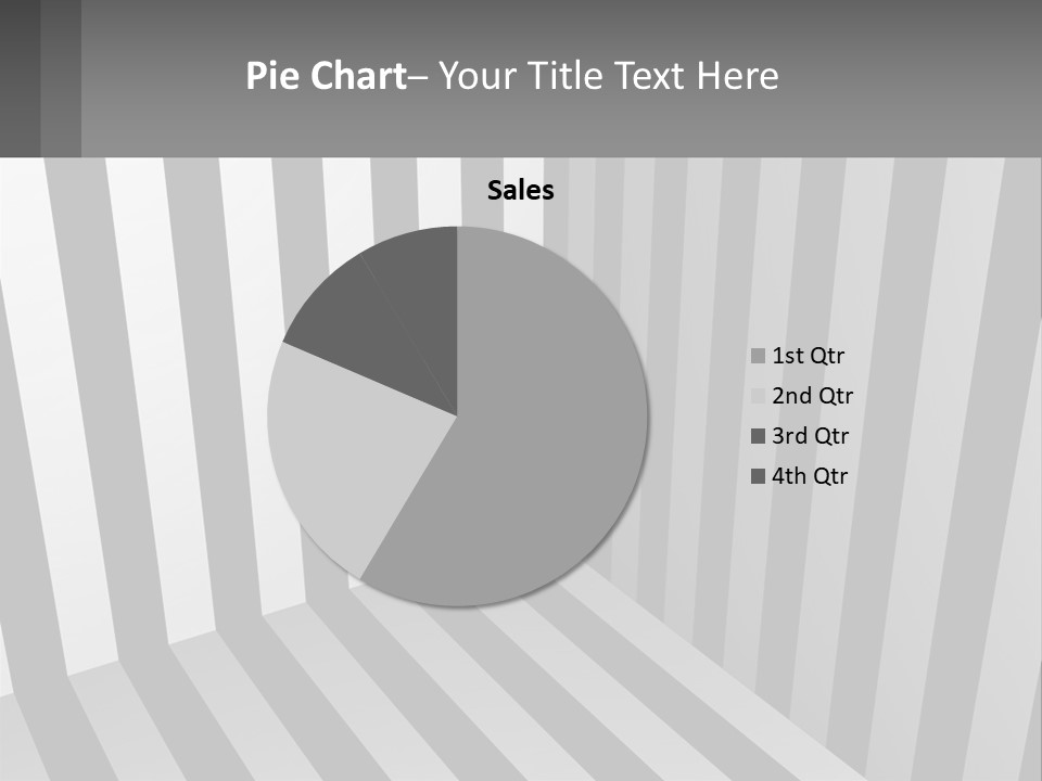 A Black And White Striped Room With A Door PowerPoint Template