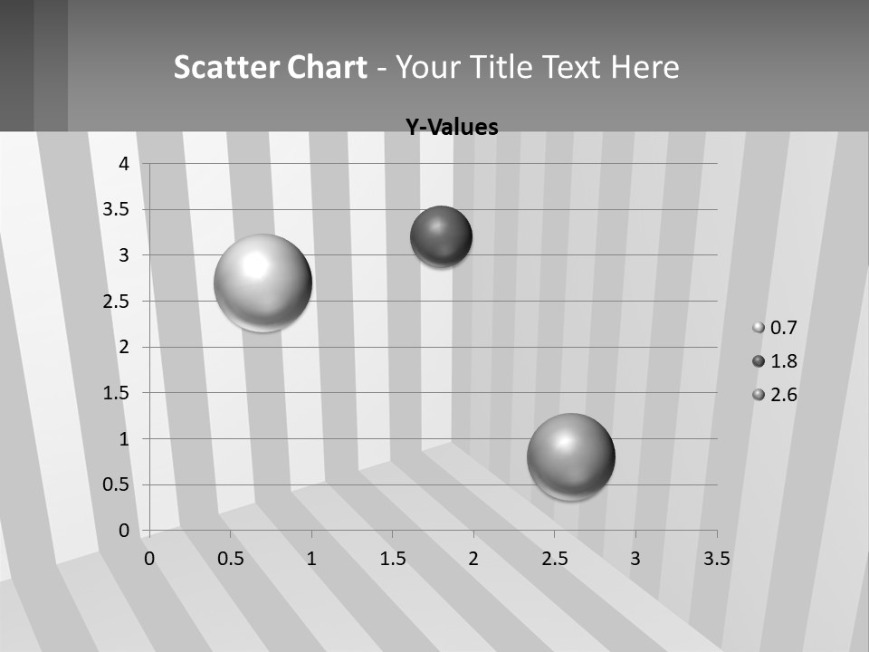 A Black And White Striped Room With A Door PowerPoint Template