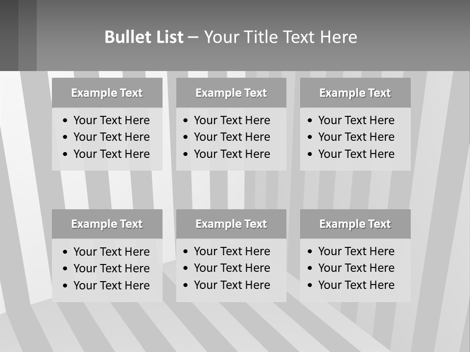 A Black And White Striped Room With A Door PowerPoint Template