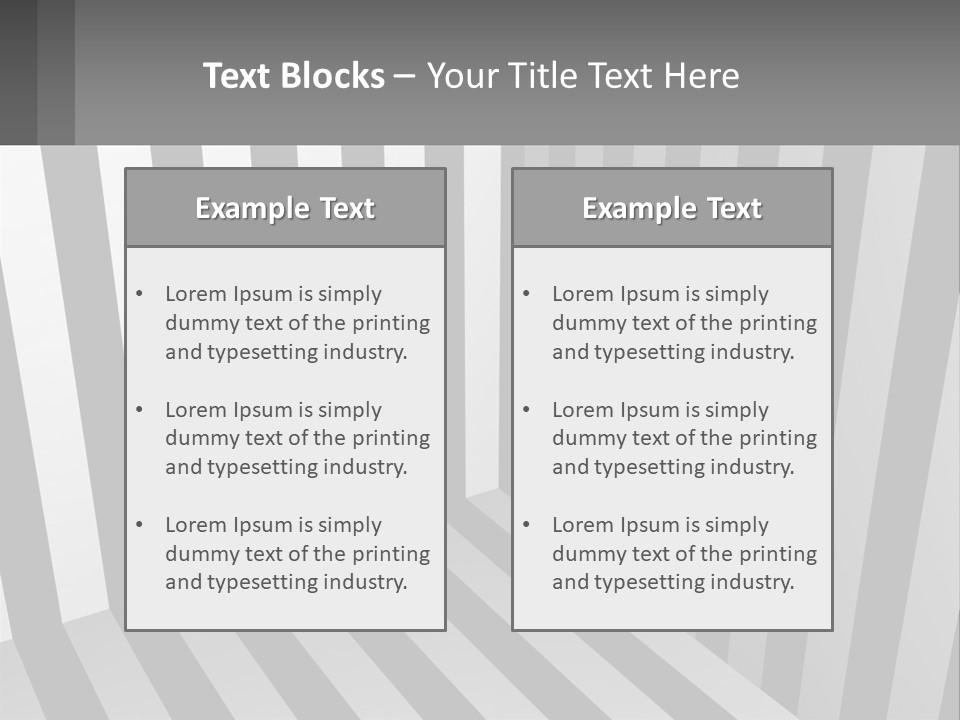 A Black And White Striped Room With A Door PowerPoint Template