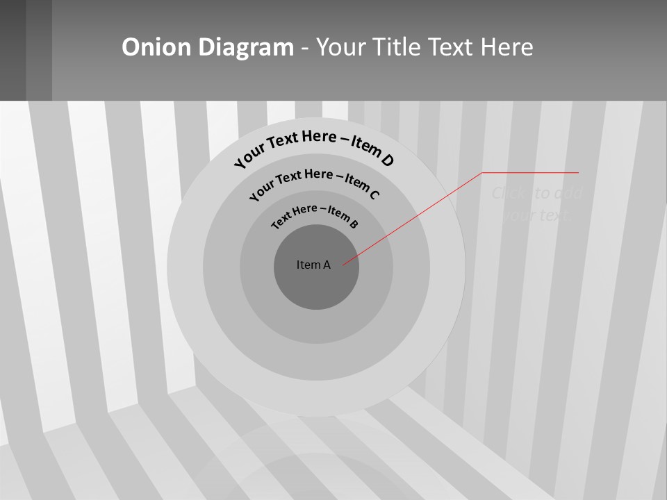 A Black And White Striped Room With A Door PowerPoint Template