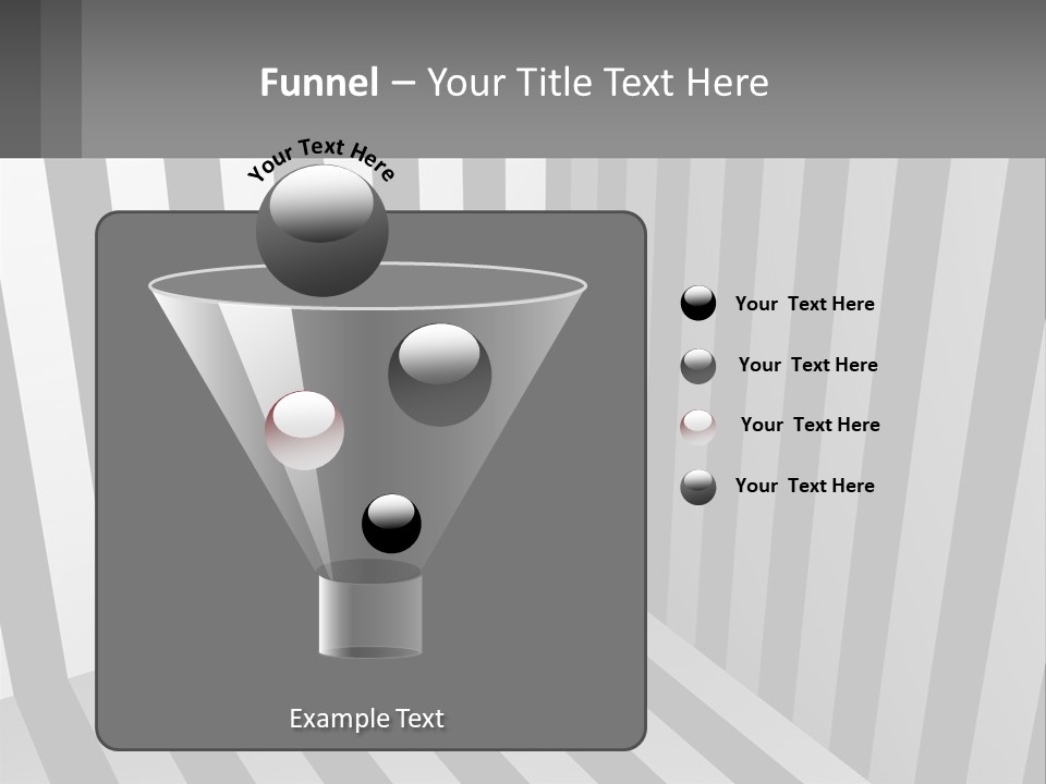 A Black And White Striped Room With A Door PowerPoint Template