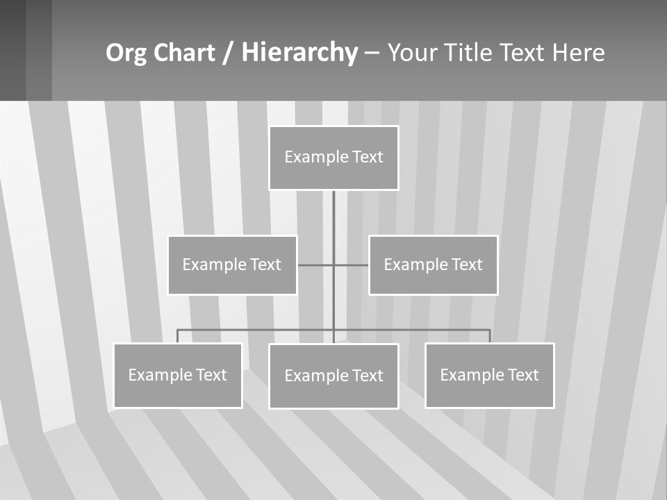 A Black And White Striped Room With A Door PowerPoint Template