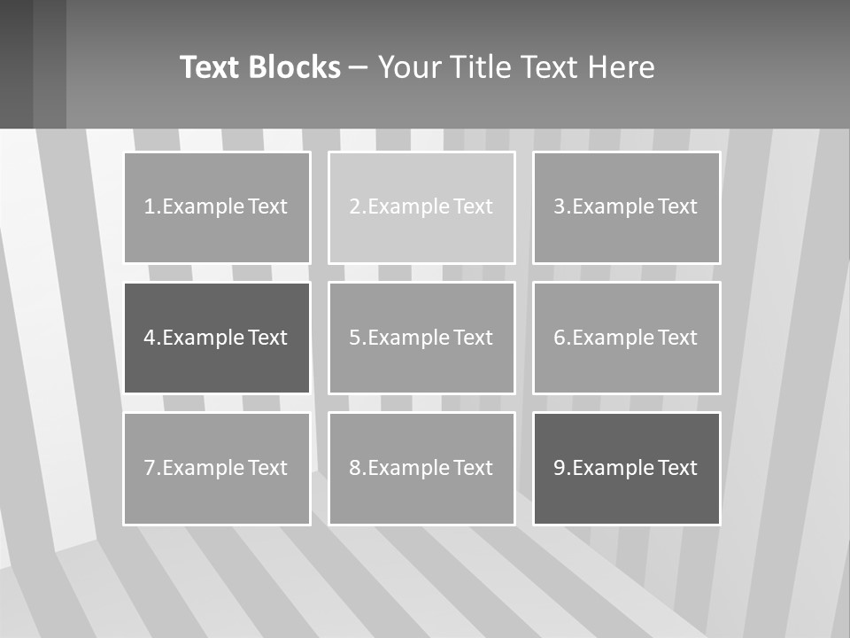 A Black And White Striped Room With A Door PowerPoint Template