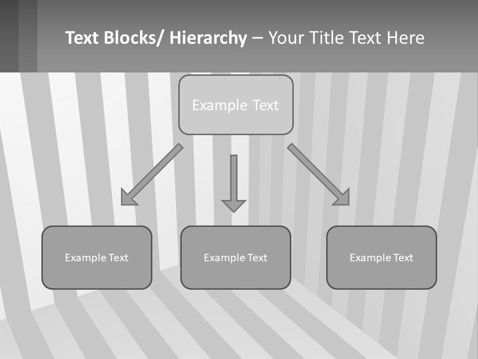 A Black And White Striped Room With A Door PowerPoint Template