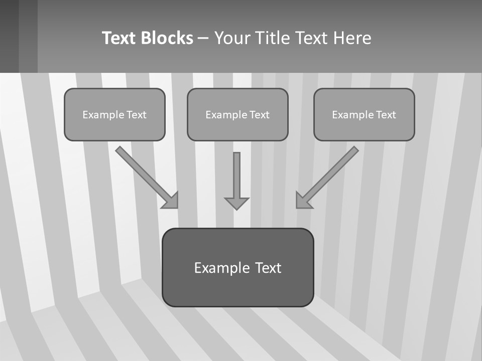 A Black And White Striped Room With A Door PowerPoint Template