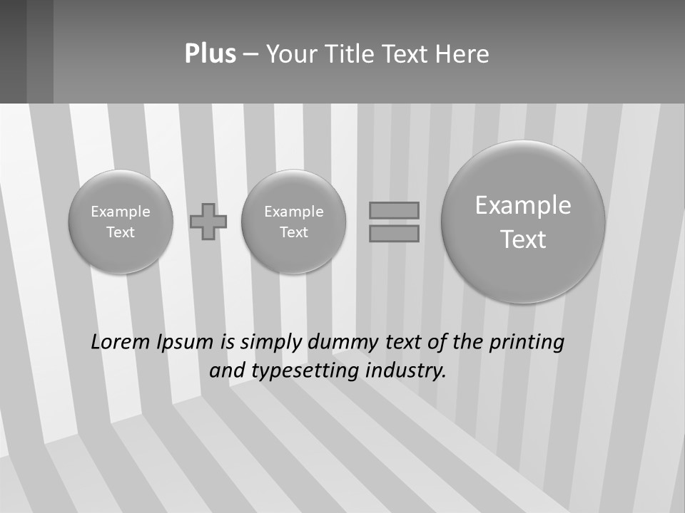 A Black And White Striped Room With A Door PowerPoint Template