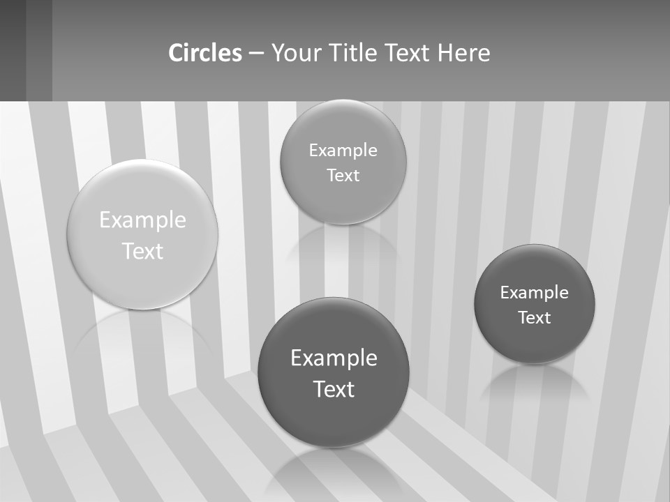 A Black And White Striped Room With A Door PowerPoint Template