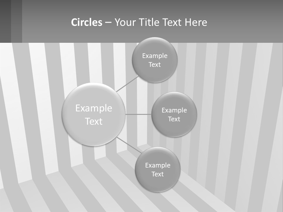 A Black And White Striped Room With A Door PowerPoint Template