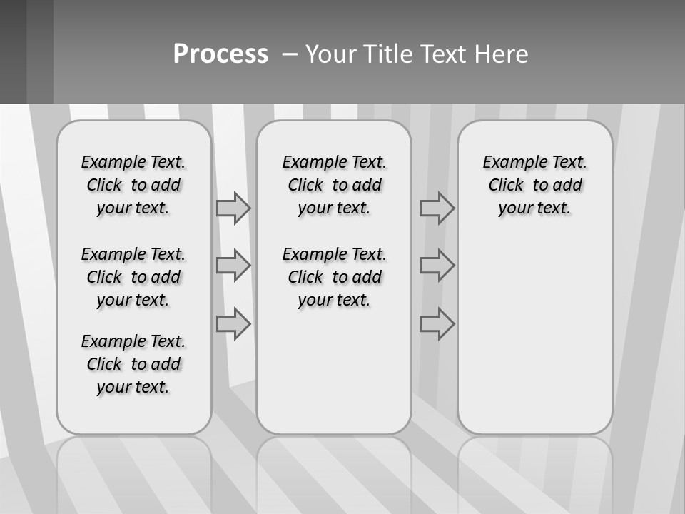A Black And White Striped Room With A Door PowerPoint Template