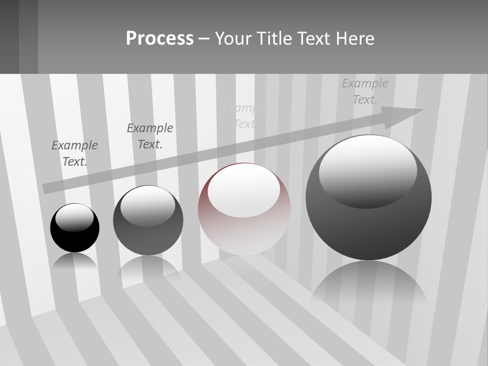 A Black And White Striped Room With A Door PowerPoint Template