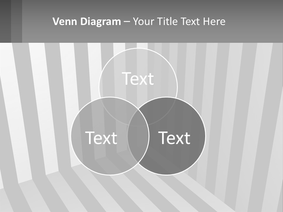 A Black And White Striped Room With A Door PowerPoint Template