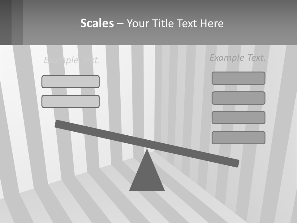A Black And White Striped Room With A Door PowerPoint Template