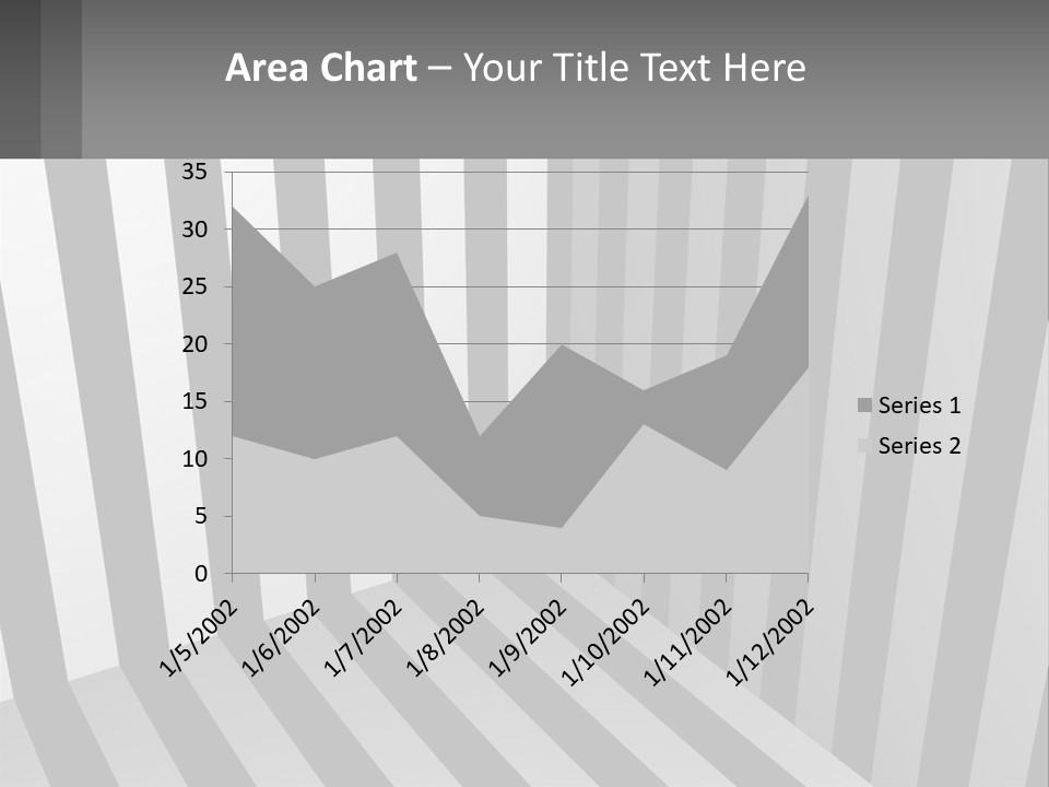 A Black And White Striped Room With A Door PowerPoint Template