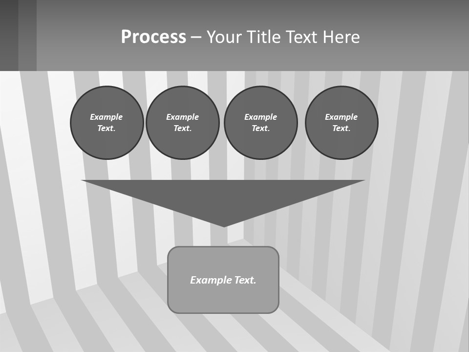 A Black And White Striped Room With A Door PowerPoint Template