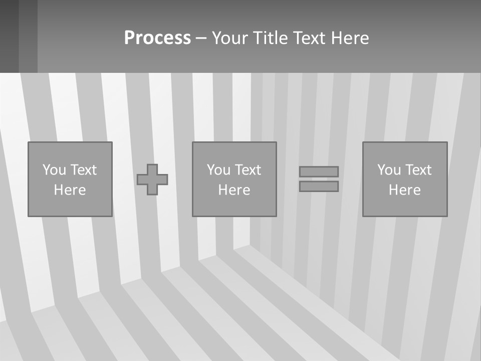 A Black And White Striped Room With A Door PowerPoint Template
