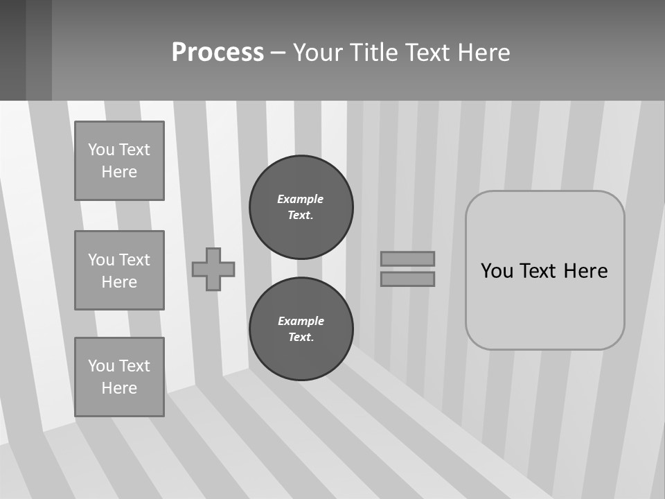 A Black And White Striped Room With A Door PowerPoint Template