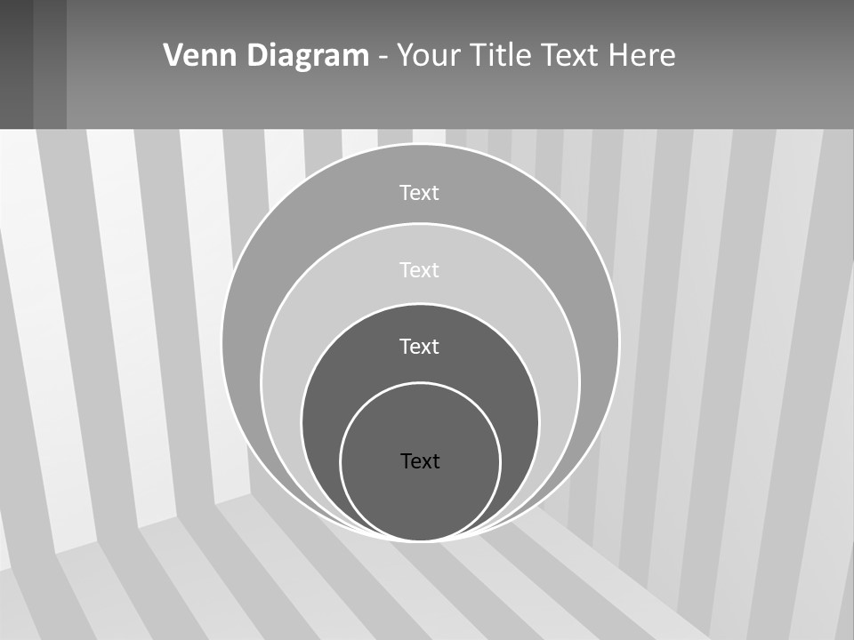 A Black And White Striped Room With A Door PowerPoint Template