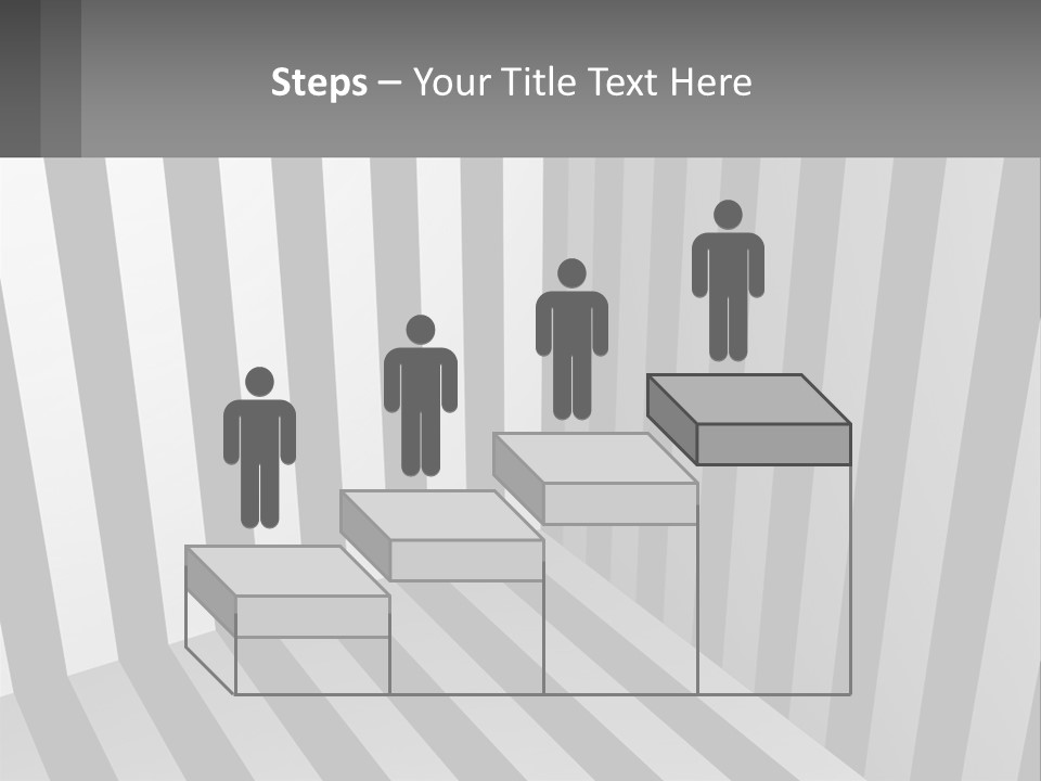 A Black And White Striped Room With A Door PowerPoint Template