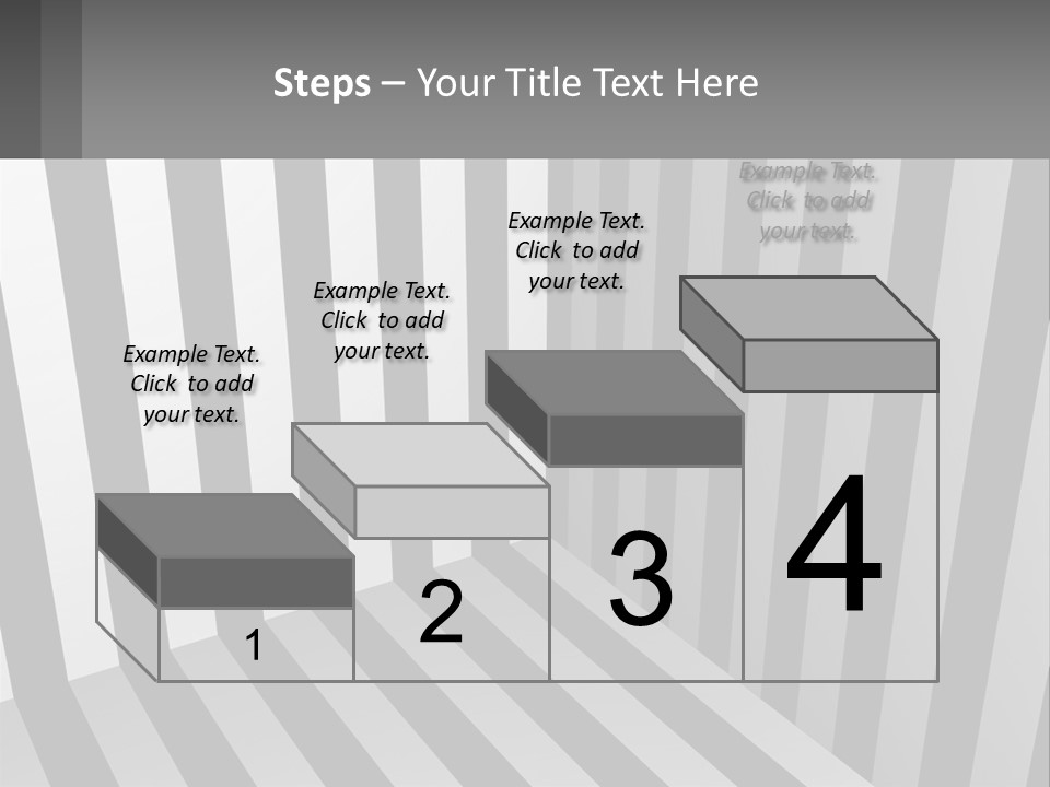 A Black And White Striped Room With A Door PowerPoint Template