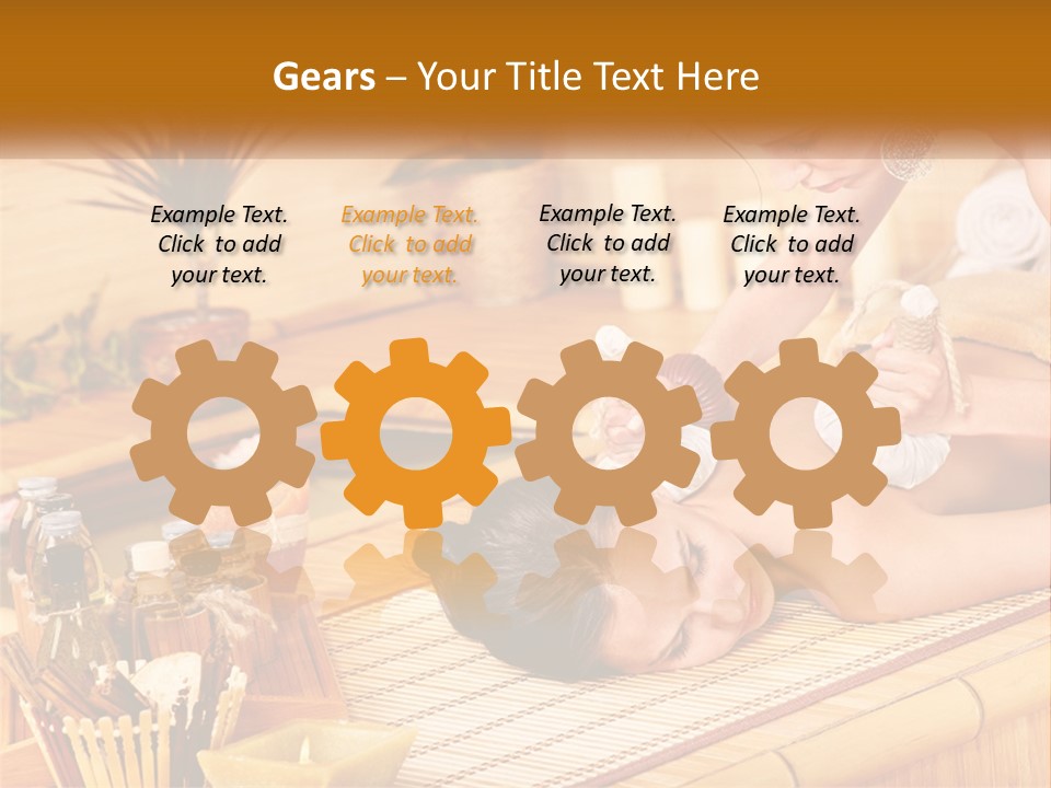A Woman Getting A Back Massage From A Man PowerPoint Template