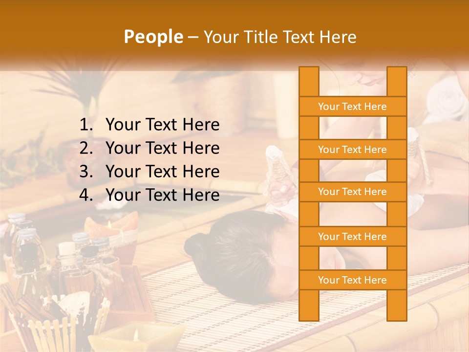 A Woman Getting A Back Massage From A Man PowerPoint Template