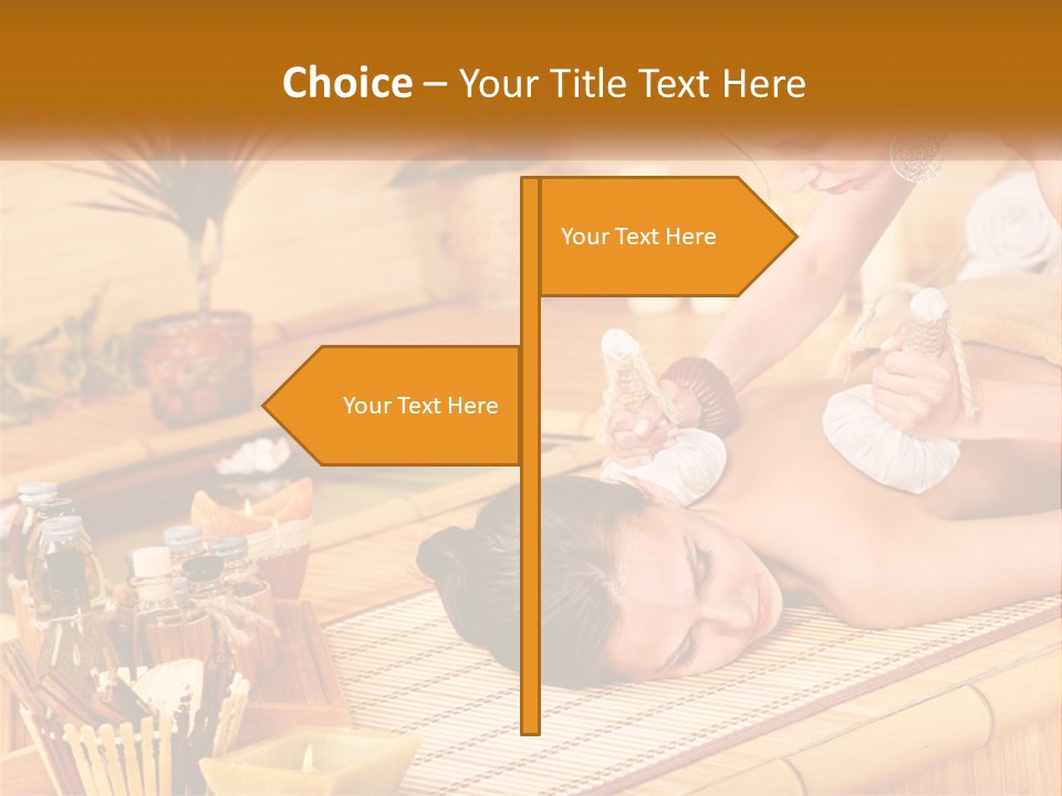 A Woman Getting A Back Massage From A Man PowerPoint Template