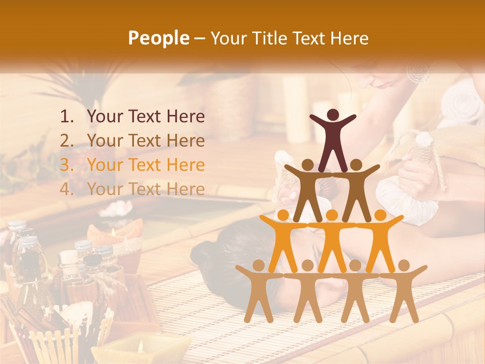 A Woman Getting A Back Massage From A Man PowerPoint Template