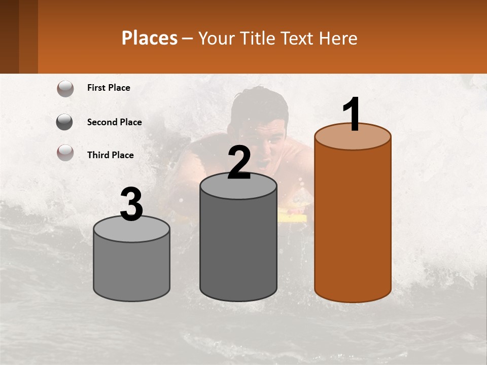 A Man Riding A Surfboard On Top Of A Wave PowerPoint Template