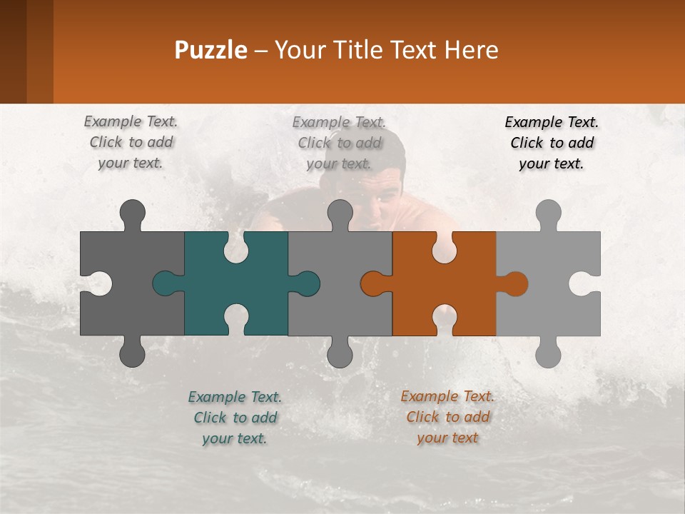 A Man Riding A Surfboard On Top Of A Wave PowerPoint Template