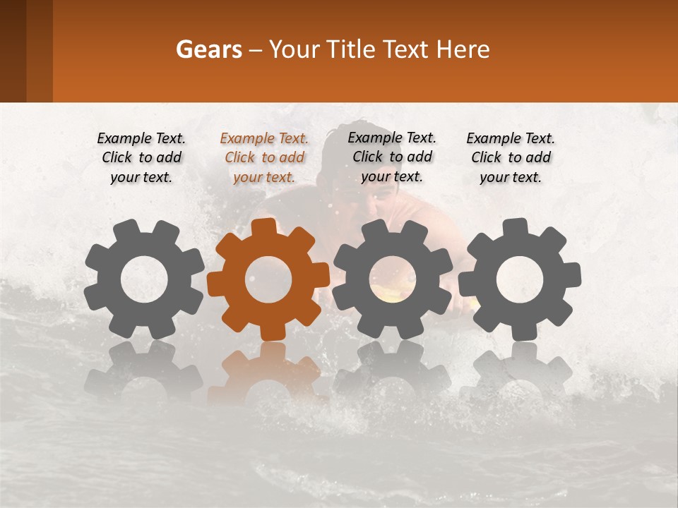 A Man Riding A Surfboard On Top Of A Wave PowerPoint Template