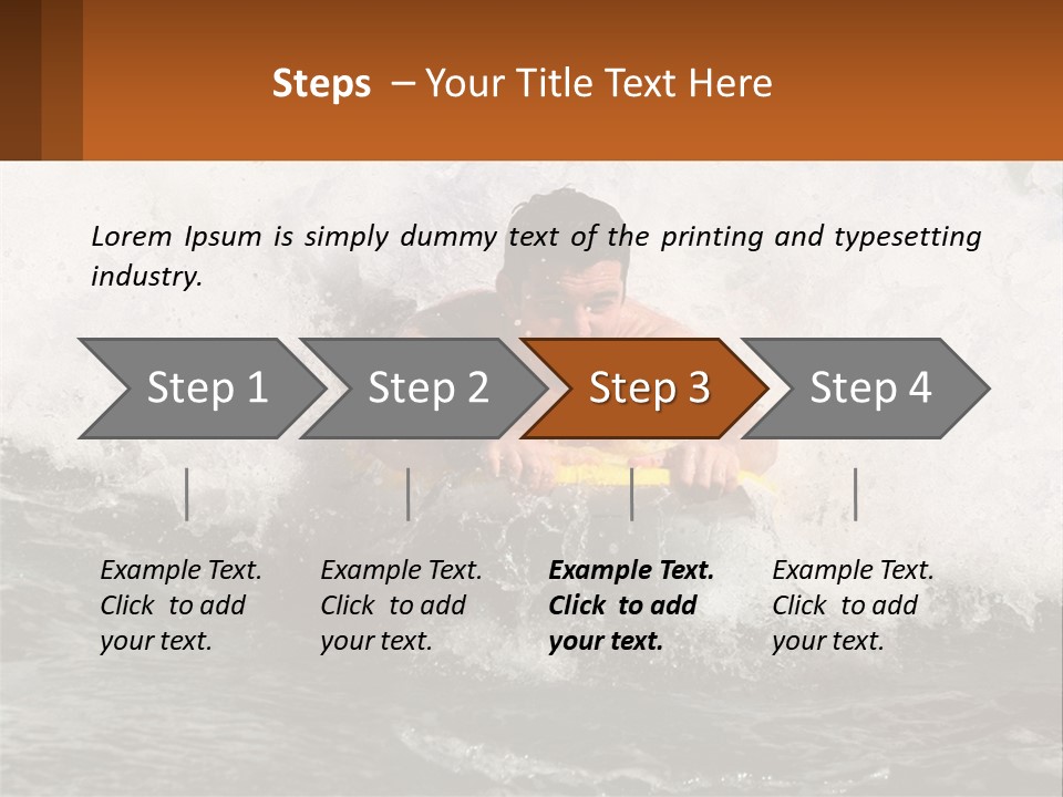 A Man Riding A Surfboard On Top Of A Wave PowerPoint Template