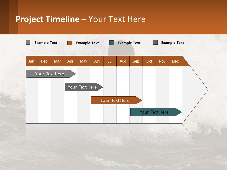 A Man Riding A Surfboard On Top Of A Wave PowerPoint Template