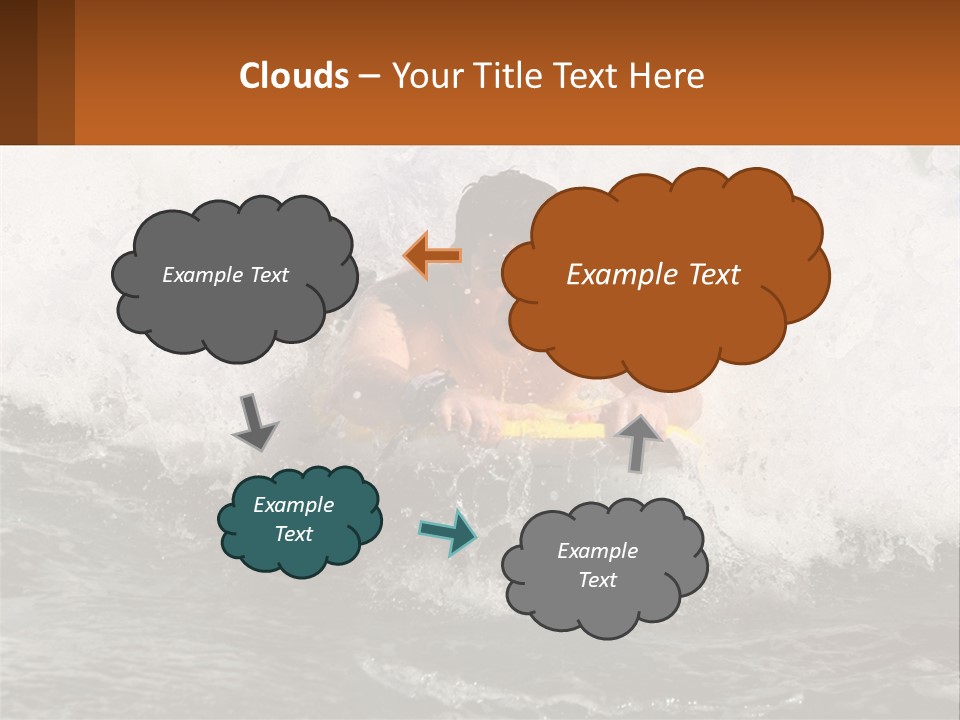 A Man Riding A Surfboard On Top Of A Wave PowerPoint Template