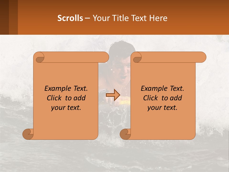 A Man Riding A Surfboard On Top Of A Wave PowerPoint Template