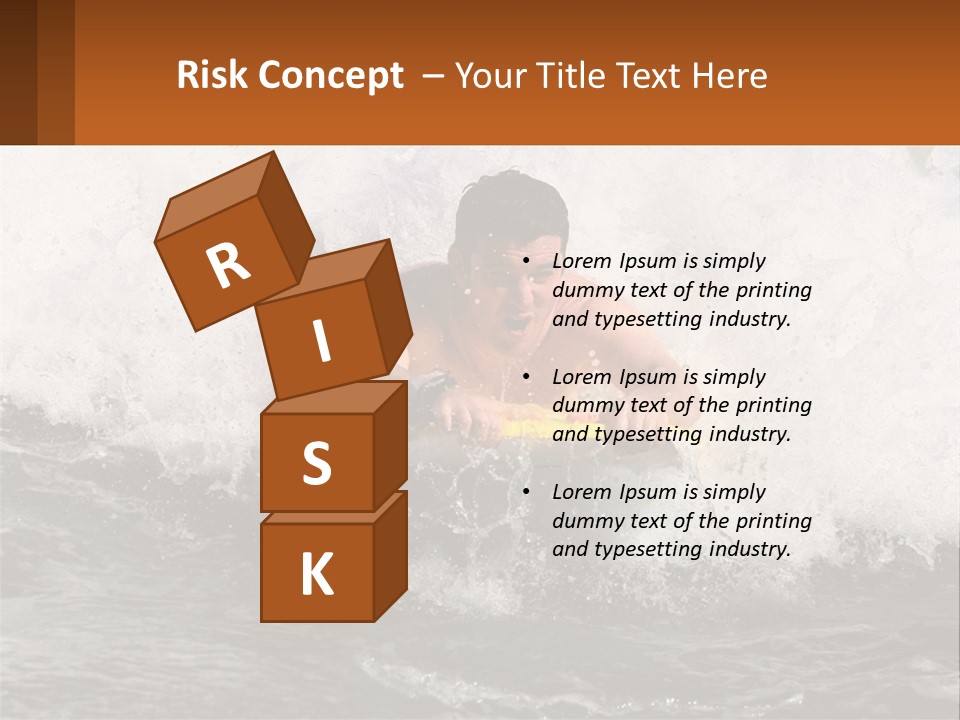 A Man Riding A Surfboard On Top Of A Wave PowerPoint Template