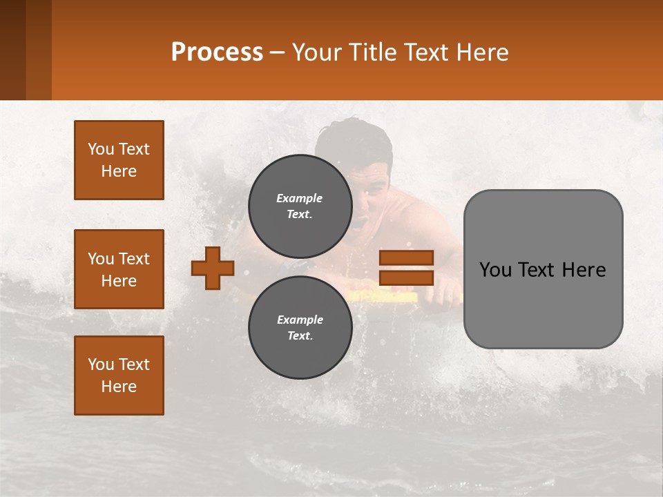 A Man Riding A Surfboard On Top Of A Wave PowerPoint Template