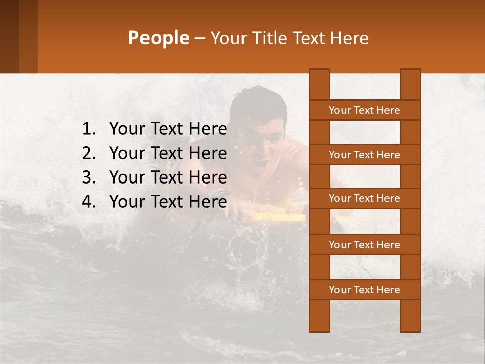 A Man Riding A Surfboard On Top Of A Wave PowerPoint Template