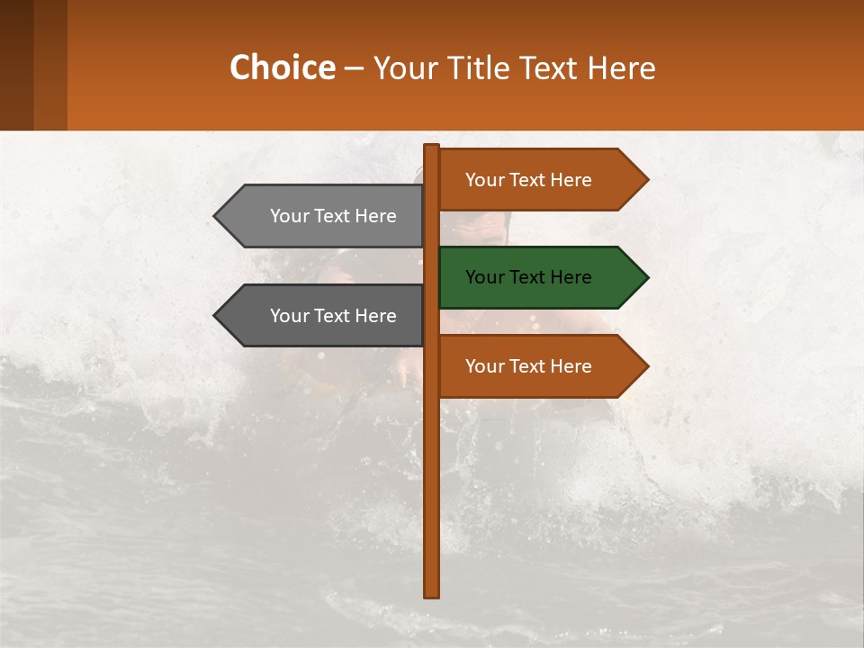 A Man Riding A Surfboard On Top Of A Wave PowerPoint Template