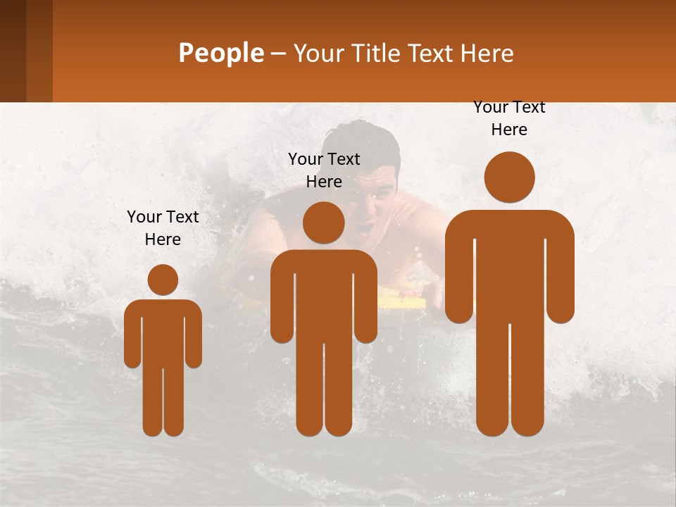 A Man Riding A Surfboard On Top Of A Wave PowerPoint Template