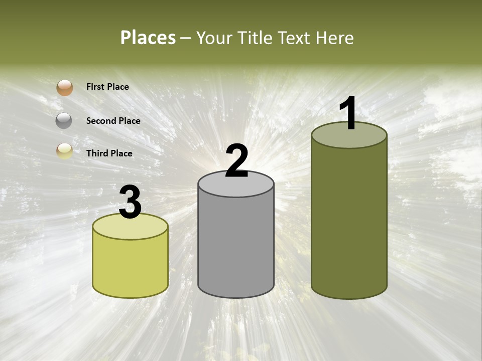 A Sun Burst In The Middle Of A Forest PowerPoint Template