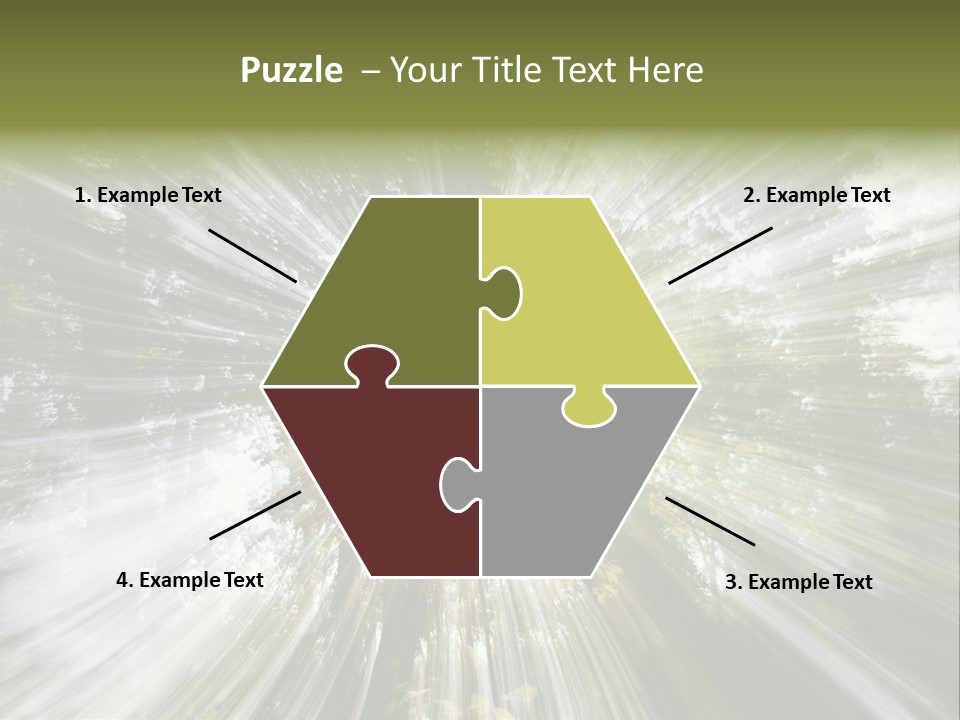 A Sun Burst In The Middle Of A Forest PowerPoint Template