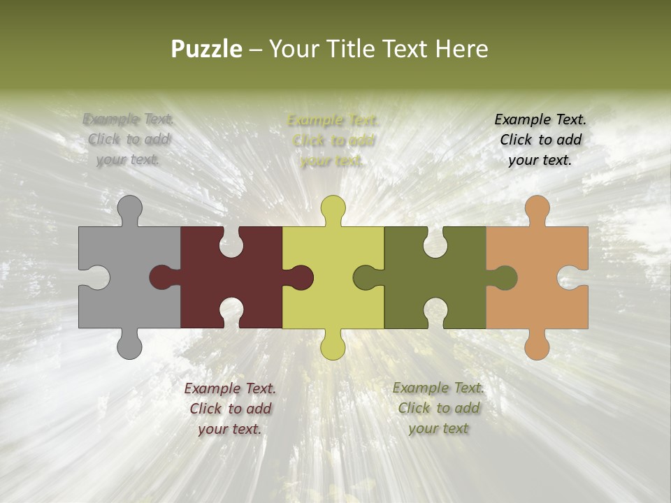 A Sun Burst In The Middle Of A Forest PowerPoint Template