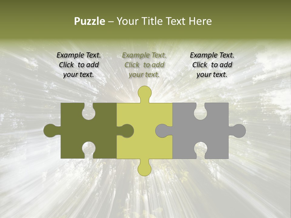 A Sun Burst In The Middle Of A Forest PowerPoint Template