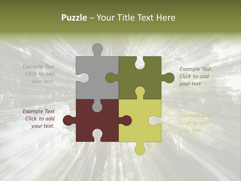 A Sun Burst In The Middle Of A Forest PowerPoint Template