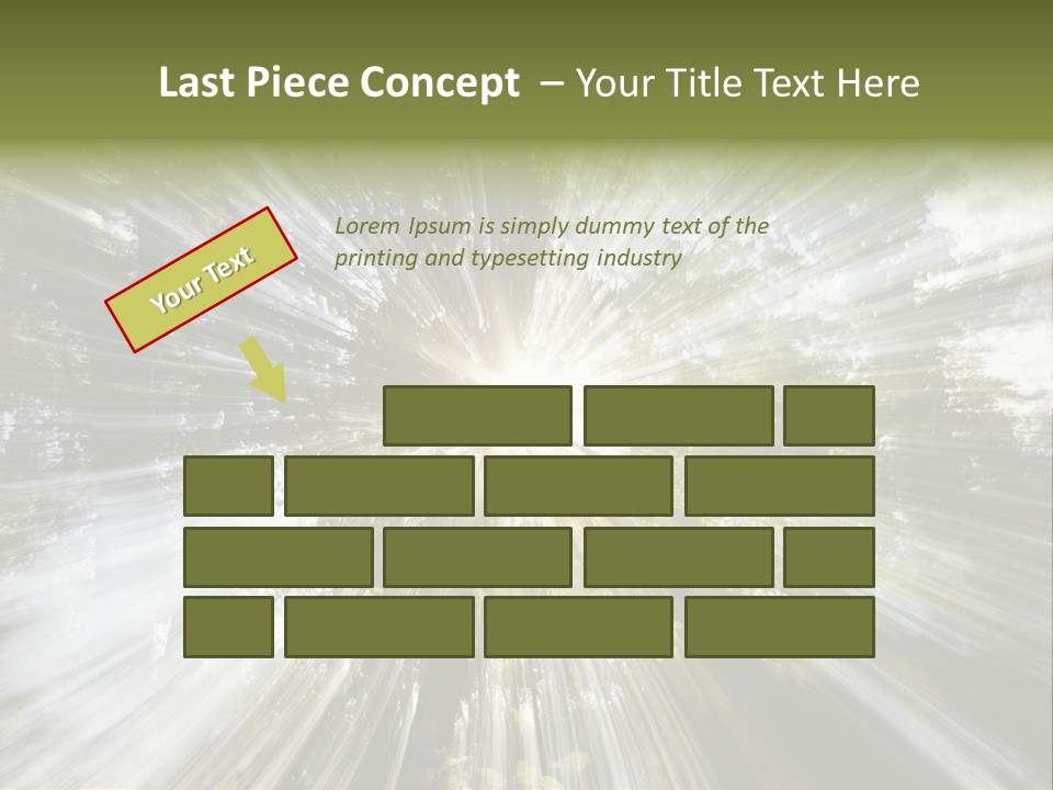 A Sun Burst In The Middle Of A Forest PowerPoint Template